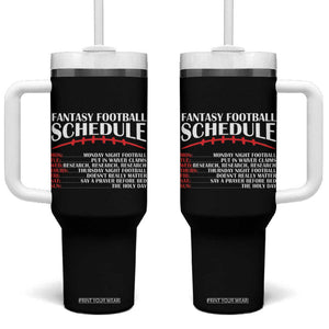 American Fantasy Football Lines Tumbler With Handle Funny Schedule Cool Sports Player TB10 One Size: 40 oz Black Print Your Wear