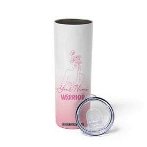 Personalized Breast Cancer Survivor Skinny Tumbler Custom Name Pink Ribbon Chemo Care TB10 Print Your Wear