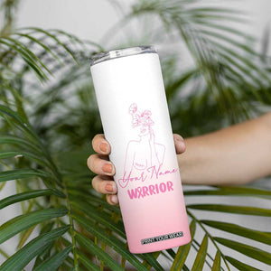 Personalized Breast Cancer Survivor Skinny Tumbler Custom Name Pink Ribbon Chemo Care TB10 Print Your Wear