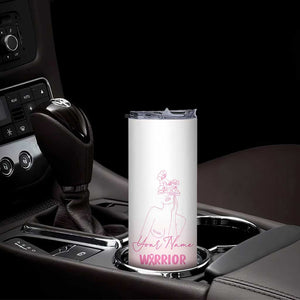 Personalized Breast Cancer Survivor Skinny Tumbler Custom Name Pink Ribbon Chemo Care TB10 Print Your Wear