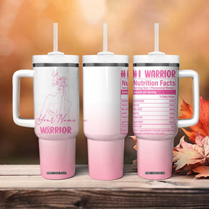 Personalized Breast Cancer Survivor Tumbler With Handle Custom Name Pink Ribbon Chemo Care TB10 Print Your Wear