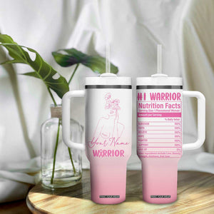 Personalized Breast Cancer Survivor Tumbler With Handle Custom Name Pink Ribbon Chemo Care TB10 Print Your Wear