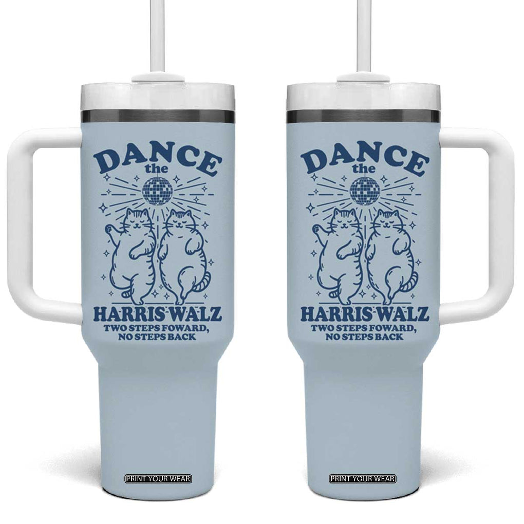 President Kamala Harris 2024 Tumbler With Handle Two Steps Forward Not Back Funny Childless Cat Lady TB10 One Size: 40 oz Blue Print Your Wear