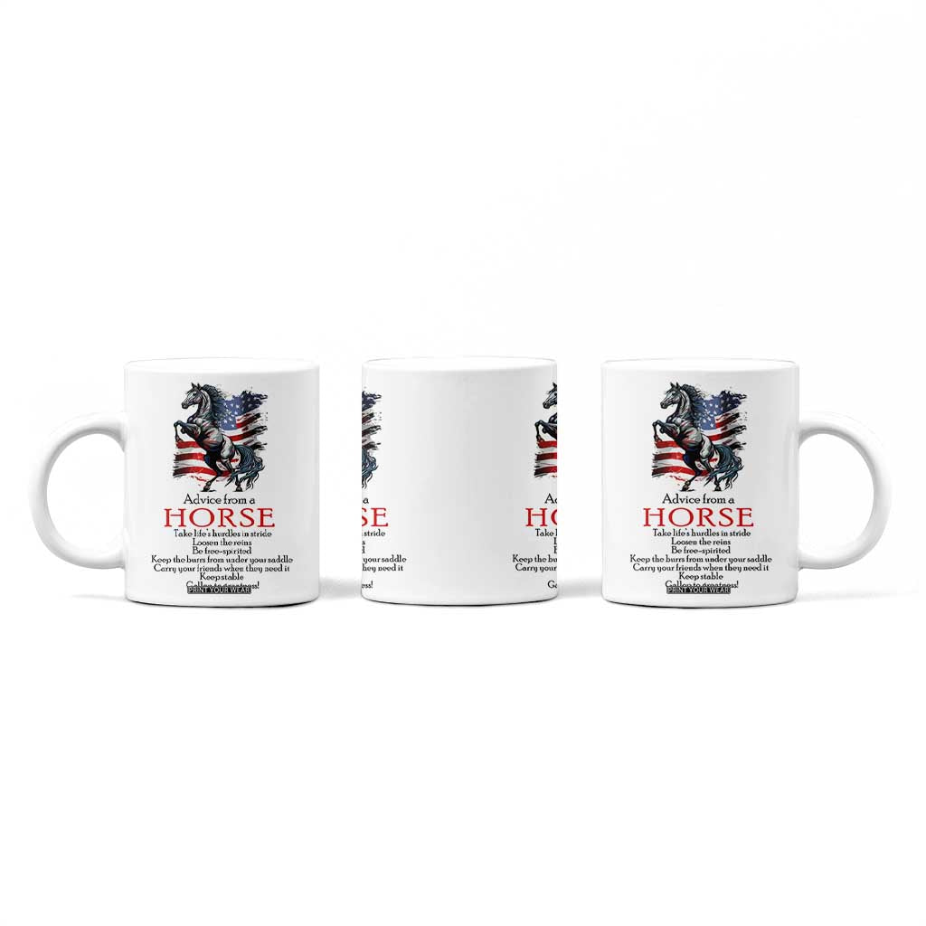 Horse Lovers Coffee Mug Advice From A Horse Inspiration TB10 Print Your Wear