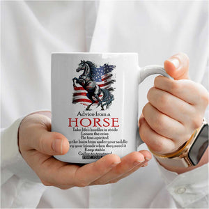 Horse Lovers Coffee Mug Advice From A Horse Inspiration TB10 Print Your Wear
