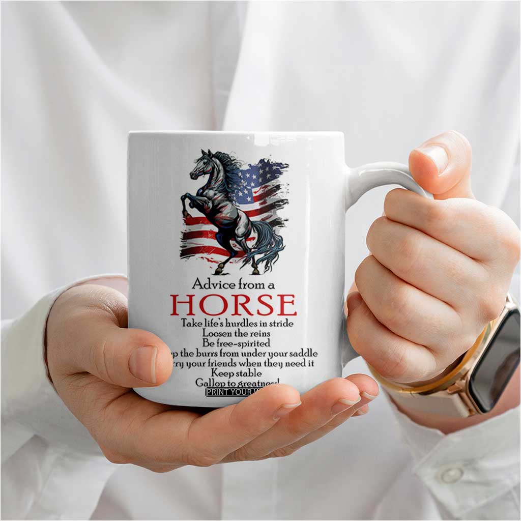 Horse Lovers Coffee Mug Advice From A Horse Inspiration TB10 Print Your Wear