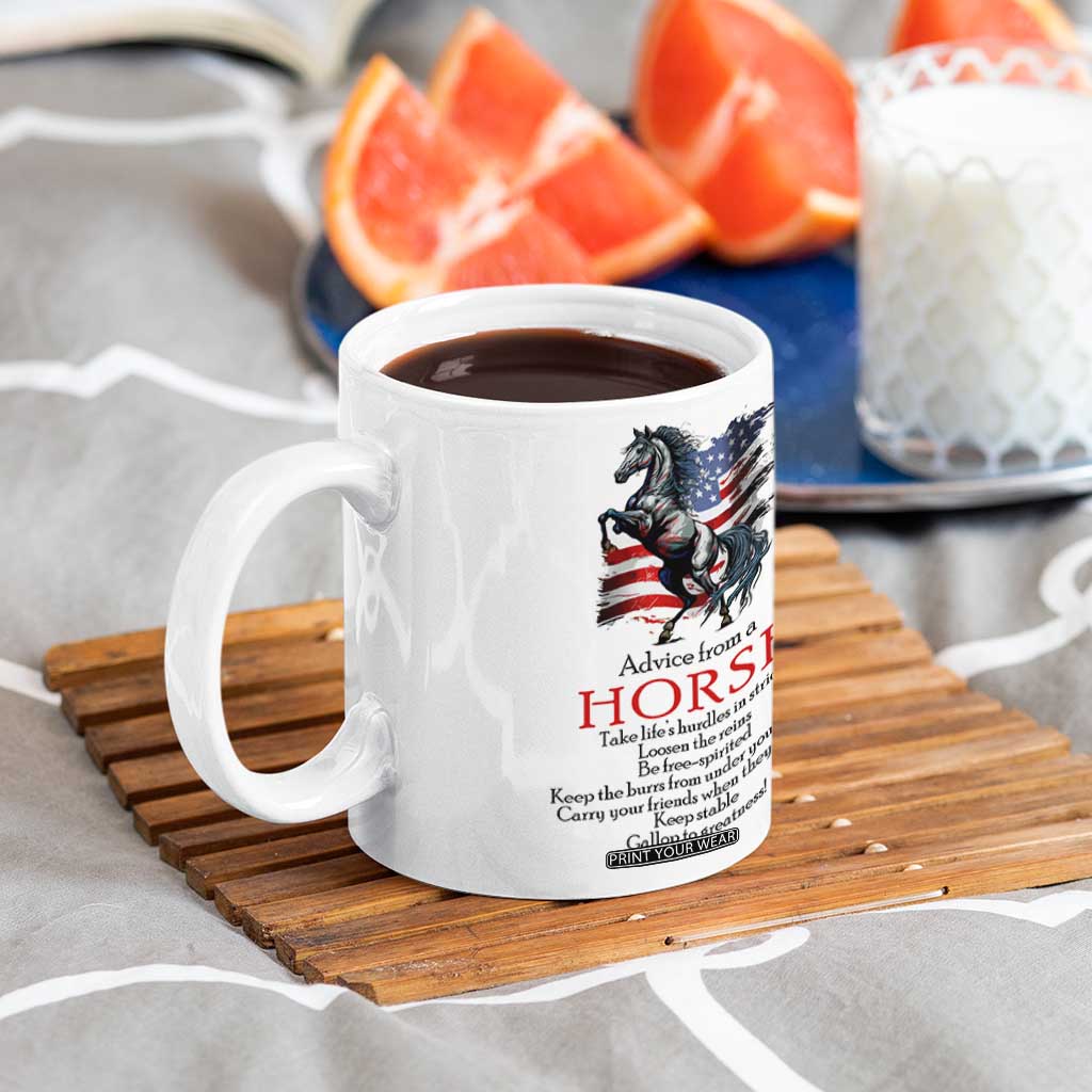 Horse Lovers Coffee Mug Advice From A Horse Inspiration TB10 Print Your Wear