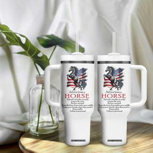 Horse Lovers Tumbler With Handle Advice From A Horse Inspiration TB10 Print Your Wear