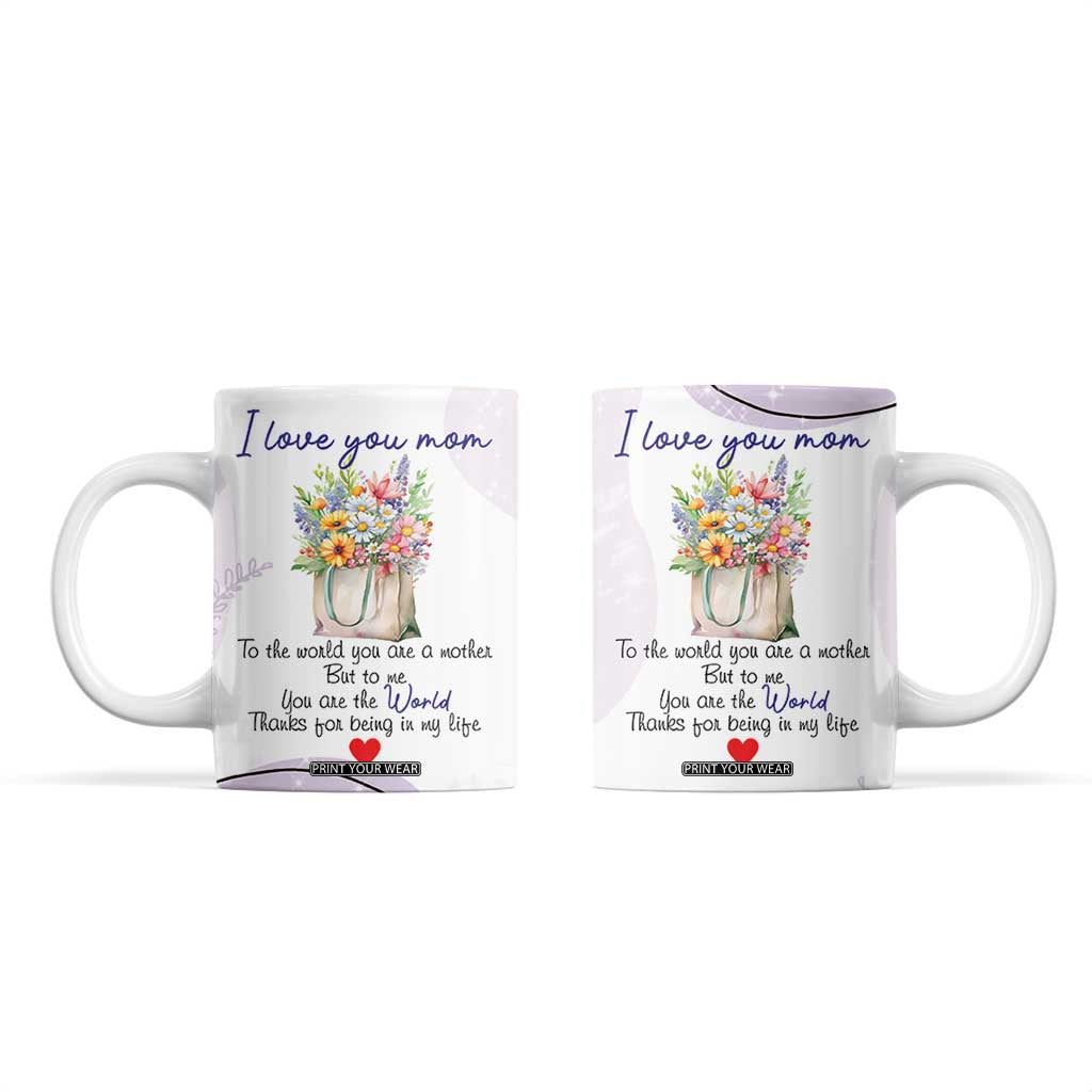 Birthday Gifts For Mom Coffee Mug From Daughter Son I Love You Mom Valentines Mothers Day Present TB10 Purple Print Your Wear