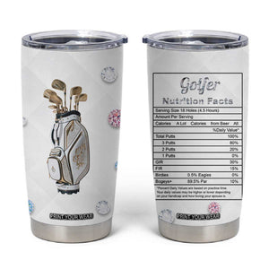 Funny Golfer Tumbler Cup Golf Lover Golfing Gifts for Women TB10 White Print Your Wear