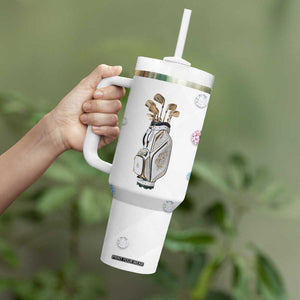 Funny Golfer Tumbler With Handle Golf Lover Golfing Gifts for Women TB10 Print Your Wear