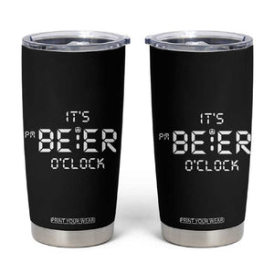 Funny Beer Tumbler Cup It's Beer O'Clock TB10 Black Print Your Wear