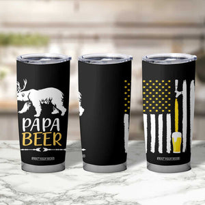 Gifts For Dad Father's Day Tumbler Cup Vintage Bear Deer Funny Beer Lovers American Flag TB10 Print Your Wear