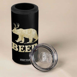 Funny Bear Beer Lovers 4 in 1 Can Cooler Tumbler Camo American Flag Hunting Gifts Men Dad Grandpa TB10 Print Your Wear