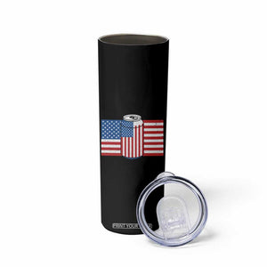 Funny Mens Drinking Skinny Tumbler I'm Holding a Beer So Yeah I'm Pretty Busy American Flag TB10 Print Your Wear