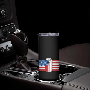 Funny Mens Drinking Skinny Tumbler I'm Holding a Beer So Yeah I'm Pretty Busy American Flag TB10 Print Your Wear