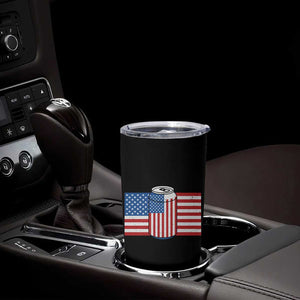 Funny Mens Drinking Tumbler Cup I'm Holding a Beer So Yeah I'm Pretty Busy American Flag TB10 Print Your Wear