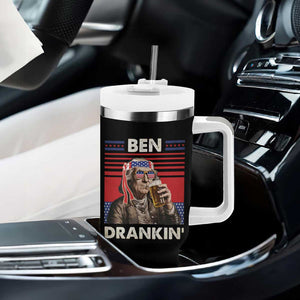 Funny 4th July Beer Lovers Tumbler With Handle Ben Drankin Drinking Patriotic TB10 Print Your Wear