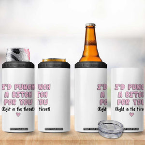 Funny Gifts for Mom BFF 4 in 1 Can Cooler Tumbler Id Punch A Bitch For You TB10 Print Your Wear