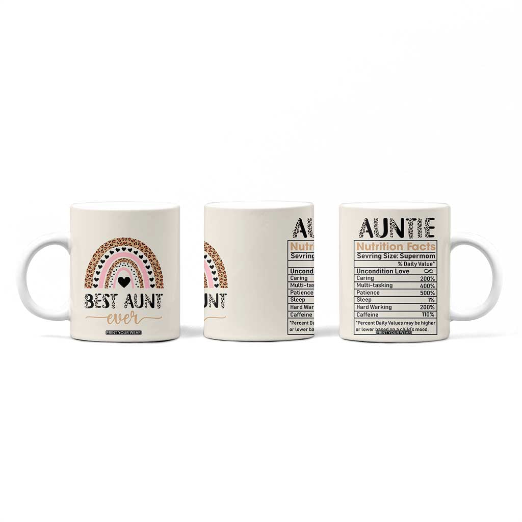 Gift For Aunt Coffee Mug Best Aunt Ever Leopard Print TB10 Print Your Wear