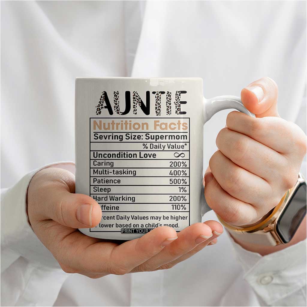 Gift For Aunt Coffee Mug Best Aunt Ever Leopard Print TB10 Print Your Wear