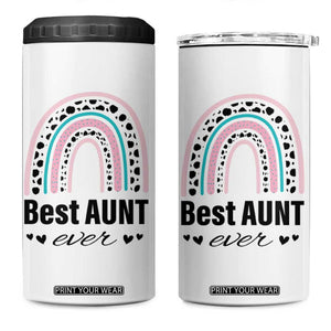 Auntie 4 in 1 Can Cooler Tumbler Best Aunt Ever TB10 One Size: 16 oz White Print Your Wear