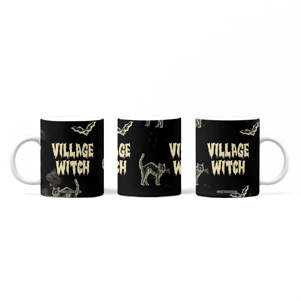 Witch Cat Coffee Mug Witchy Vibes Halloween Black Cat Lover Gifts TB10 Print Your Wear