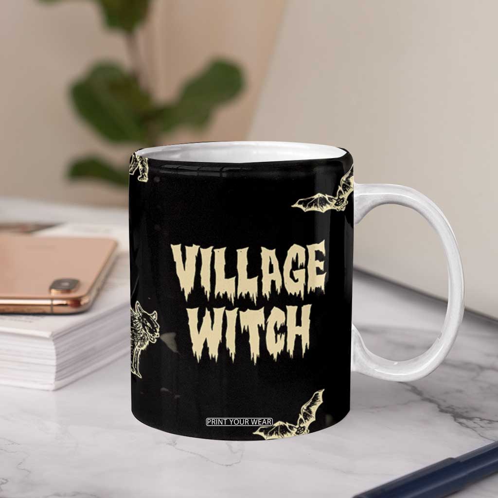 Witch Cat Coffee Mug Witchy Vibes Halloween Black Cat Lover Gifts TB10 Print Your Wear