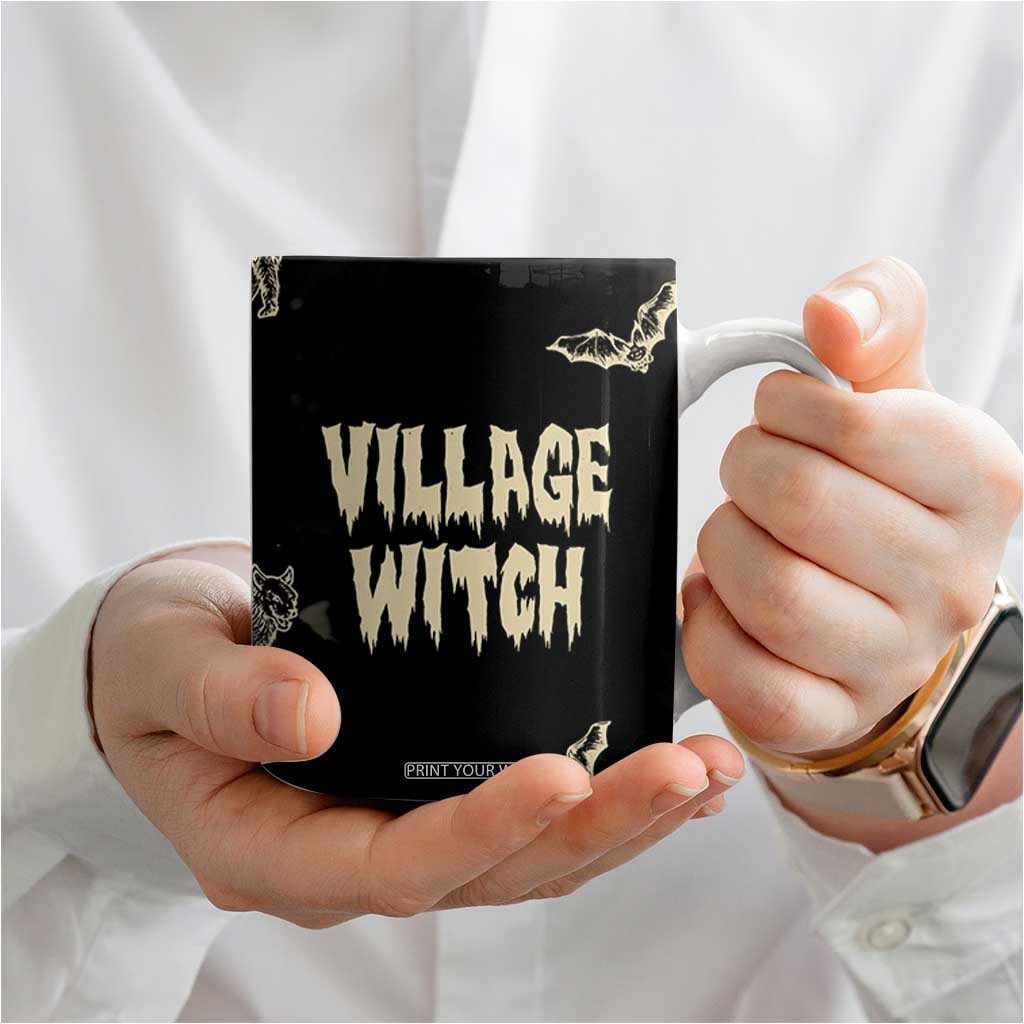 Witch Cat Coffee Mug Witchy Vibes Halloween Black Cat Lover Gifts TB10 Print Your Wear