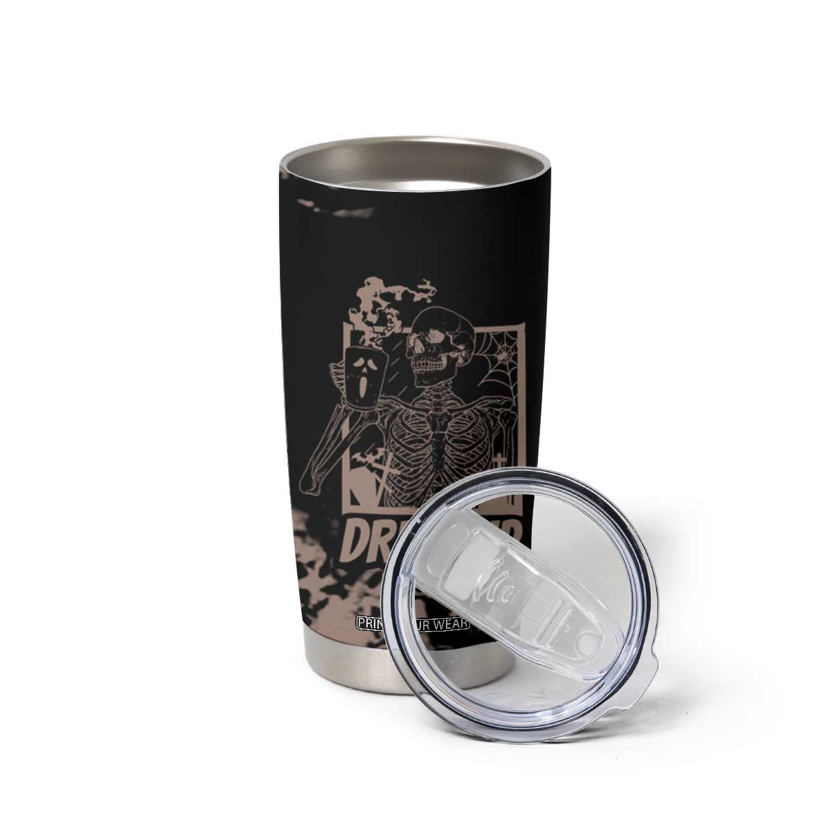 Skeleton Coffee Tumbler Cup Skull Skeleton Halloween Coffee Lover TB10 Print Your Wear