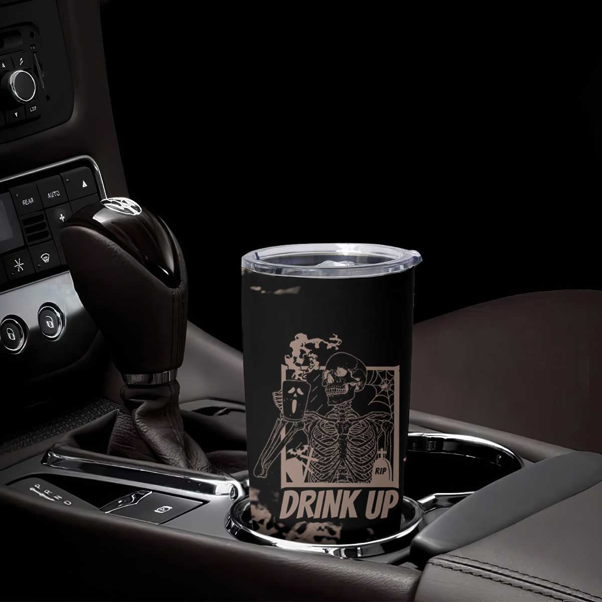 Skeleton Coffee Tumbler Cup Skull Skeleton Halloween Coffee Lover TB10 Print Your Wear