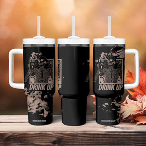 Skeleton Coffee Tumbler With Handle Skull Skeleton Halloween Coffee Lover TB10 Print Your Wear