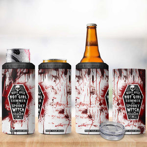 Horror Halloween 4 in 1 Can Cooler Tumbler Move Over Hot Girl Summer It's Spooky Bitch Season TB10 Print Your Wear