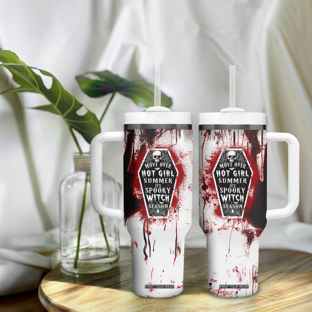 Horror Halloween Tumbler With Handle Move Over Hot Girl Summer It's Spooky Bitch Season TB10 Print Your Wear