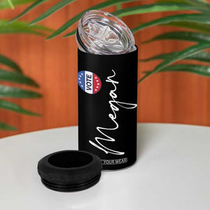 Personalized Harris Walz 2024 4 in 1 Can Cooler Tumbler Custom Name Were Not Going Back Support Madam President TB10 Print Your Wear