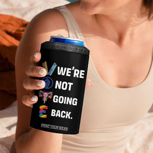 Personalized Harris Walz 2024 4 in 1 Can Cooler Tumbler Custom Name Were Not Going Back Support Madam President TB10 Print Your Wear