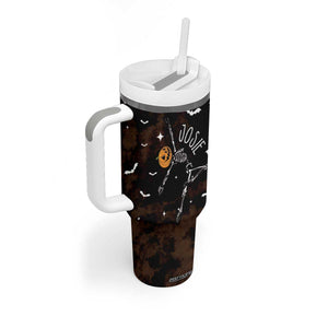 Personalized Halloween Dancing Skeleton Tumbler With Handle Custom Name Coffee Lover Spooky Season Gift TB10 Print Your Wear