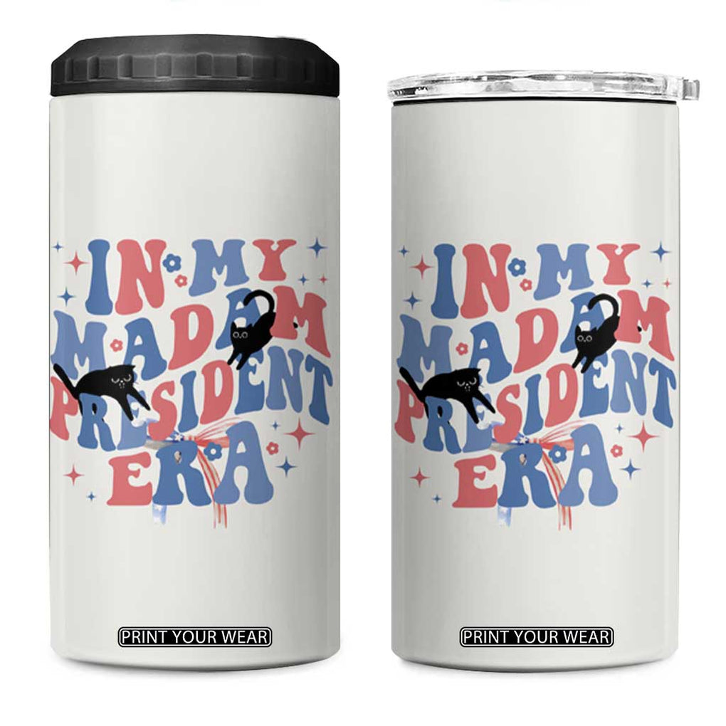 Funny Childless Cat Ladies For Kamala Harris 2024 4 in 1 Can Cooler Tumbler In My Madam President Era Democrat Cat Mom Gift TB10 One Size: 16 oz Cream Print Your Wear