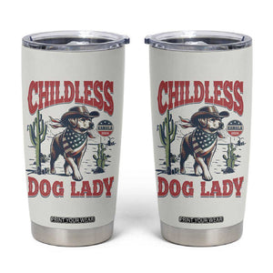 Childless Dog Ladies For Kamala Harris 2024 Tumbler Cup Gifts for Pet Lovers TB10 Cream Print Your Wear