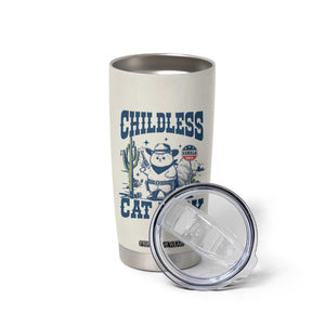 Childless Cat Ladies For Kamala Harris 2024 Tumbler Cup Funny Cowboy Cat Gifts for Pet Lovers TB10 Print Your Wear