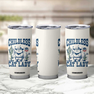 Childless Cat Ladies For Kamala Harris 2024 Tumbler Cup Funny Cowboy Cat Gifts for Pet Lovers TB10 Print Your Wear