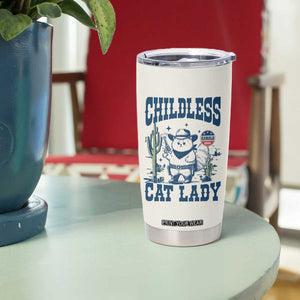 Childless Cat Ladies For Kamala Harris 2024 Tumbler Cup Funny Cowboy Cat Gifts for Pet Lovers TB10 Print Your Wear