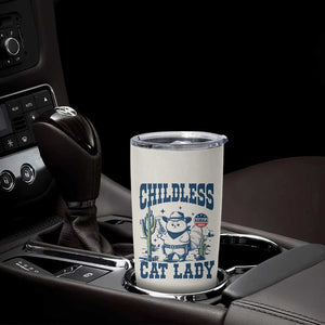 Childless Cat Ladies For Kamala Harris 2024 Tumbler Cup Funny Cowboy Cat Gifts for Pet Lovers TB10 Print Your Wear