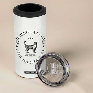 Childless Cat Ladies For Kamala Harris 2024 4 in 1 Can Cooler Tumbler Cat Gifts TB10 Print Your Wear