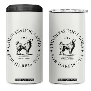 Childless Dog Ladies For Kamala Harris 2024 4 in 1 Can Cooler Tumbler Madam President Golden Mama Gifts for Pet Lovers TB10 One Size: 16 oz Cream Print Your Wear