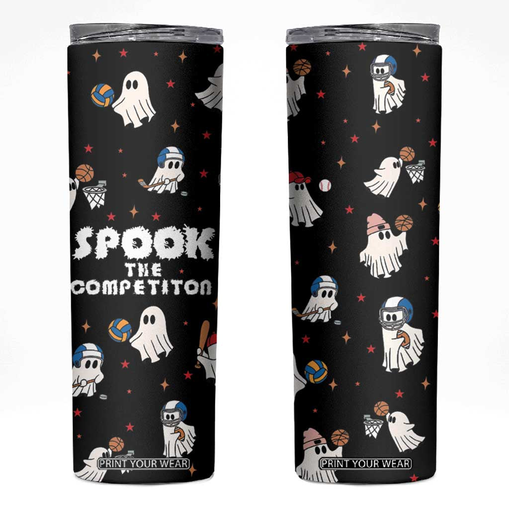 Halloween Spooky Sport Ghost Skinny Tumbler TB10 Black Print Your Wear