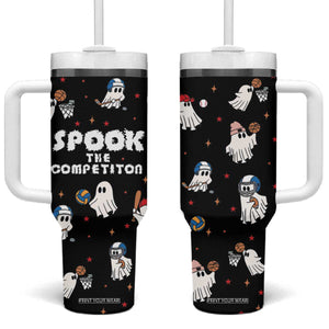 Halloween Spooky Sport Ghost Tumbler With Handle TB10 One Size: 40 oz Black Print Your Wear