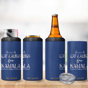 Childless Cat Ladies For Kamala Harris 2024 4 in 1 Can Cooler Tumbler Madam President Mama Gifts for Pet Lovers TB10 Print Your Wear