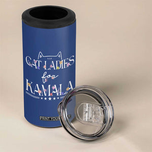 Childless Cat Ladies For Kamala Harris 2024 4 in 1 Can Cooler Tumbler Madam President Mama Gifts for Pet Lovers TB10 Print Your Wear