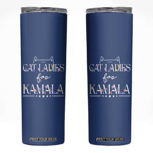 Childless Cat Ladies For Kamala Harris 2024 Skinny Tumbler Madam President Mama Gifts for Pet Lovers TB10 Navy Print Your Wear